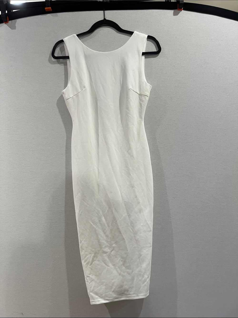 Lulu's White Sleeveless Midi Sheath Dress